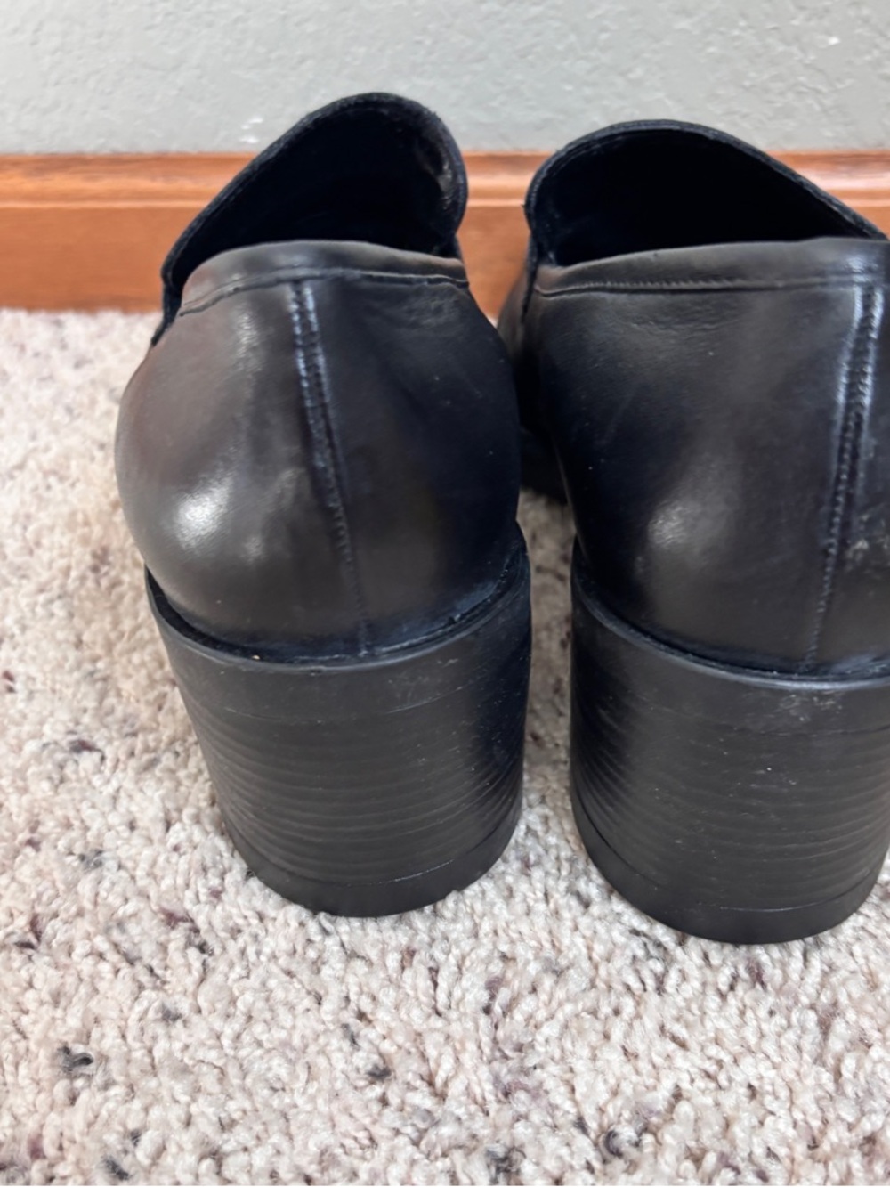 Nine West Black Women's Chunk Loafers with Block Heel 10M - Picture 3 of 9